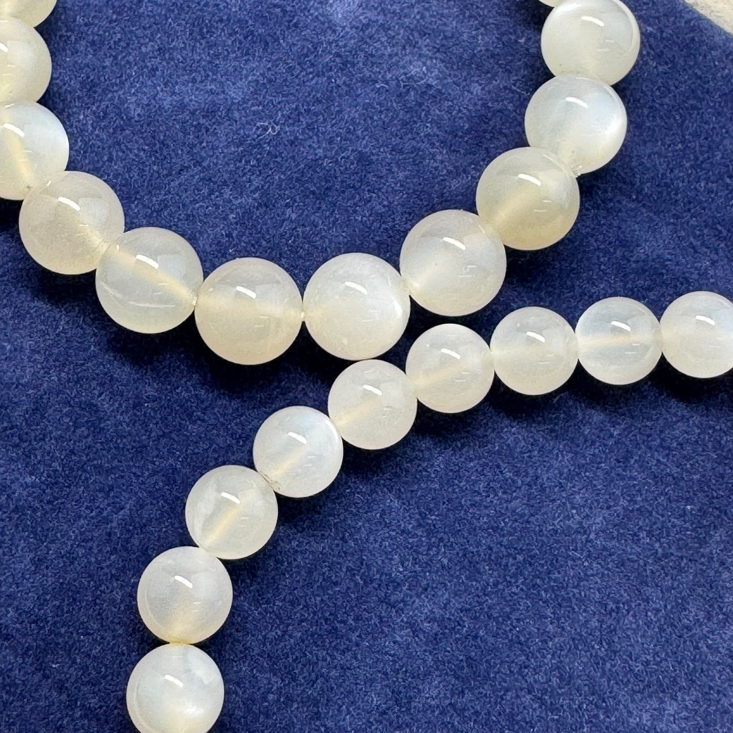 White Chocolate Moonstone Beaded Bracelet – Unique Crystal Jewelry - (AAA Quality)