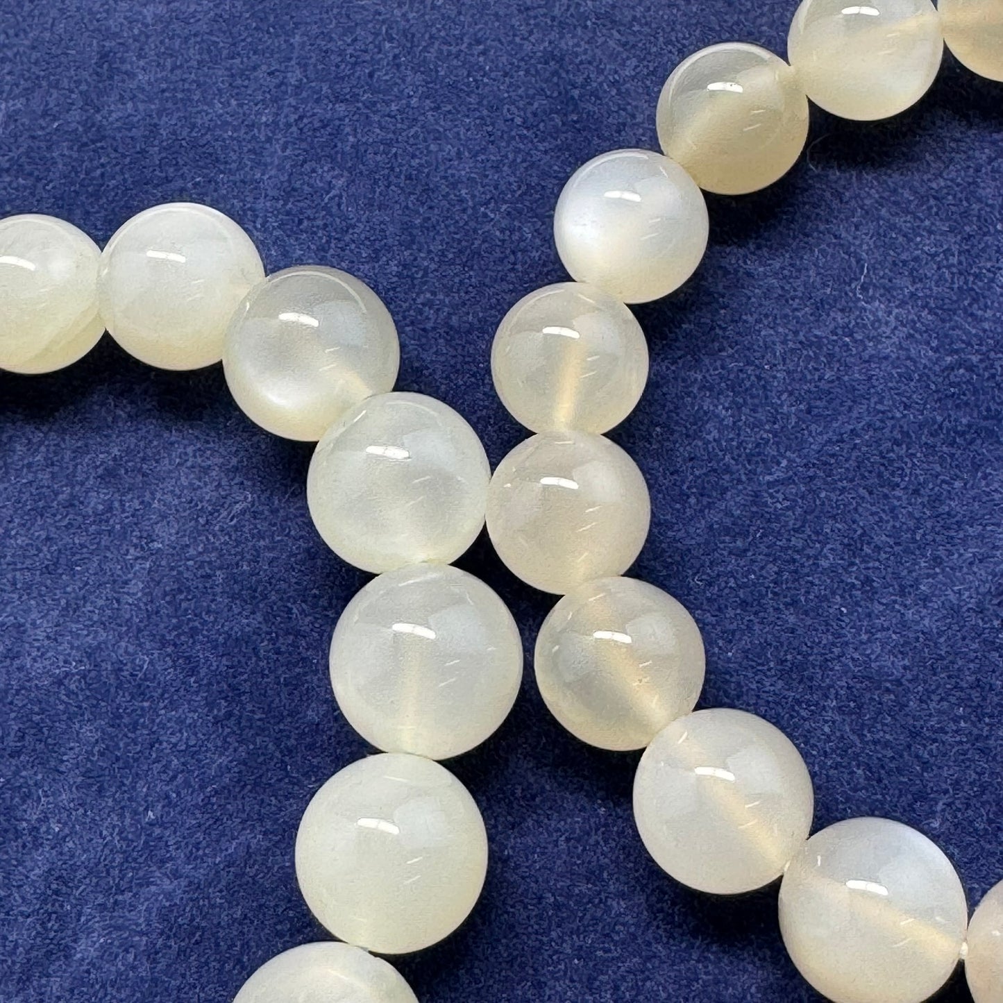 White Chocolate Moonstone Beaded Bracelet – Unique Crystal Jewelry - (AAA Quality)