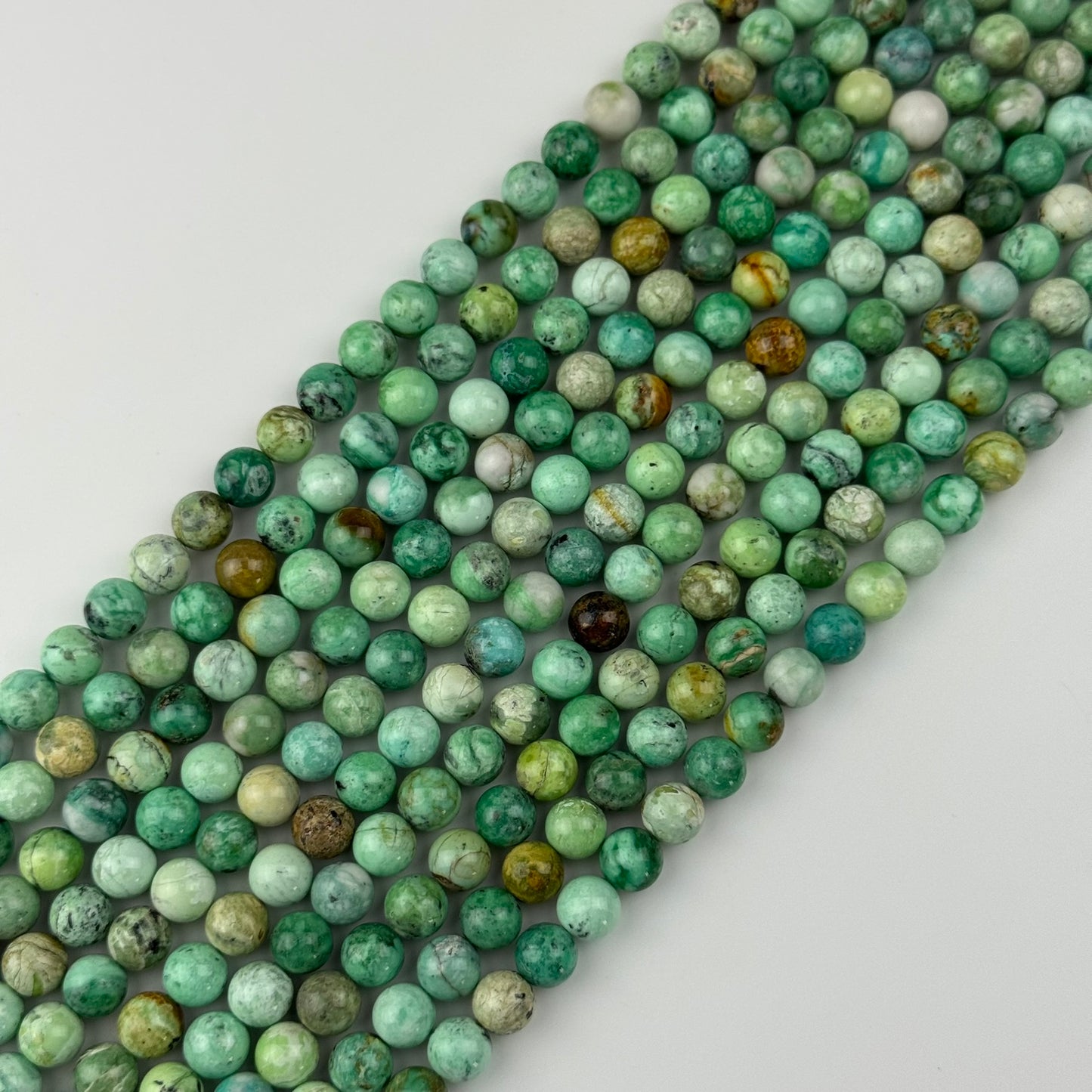 Variscite Beads - Polished Round Beads - (AAA Quality)