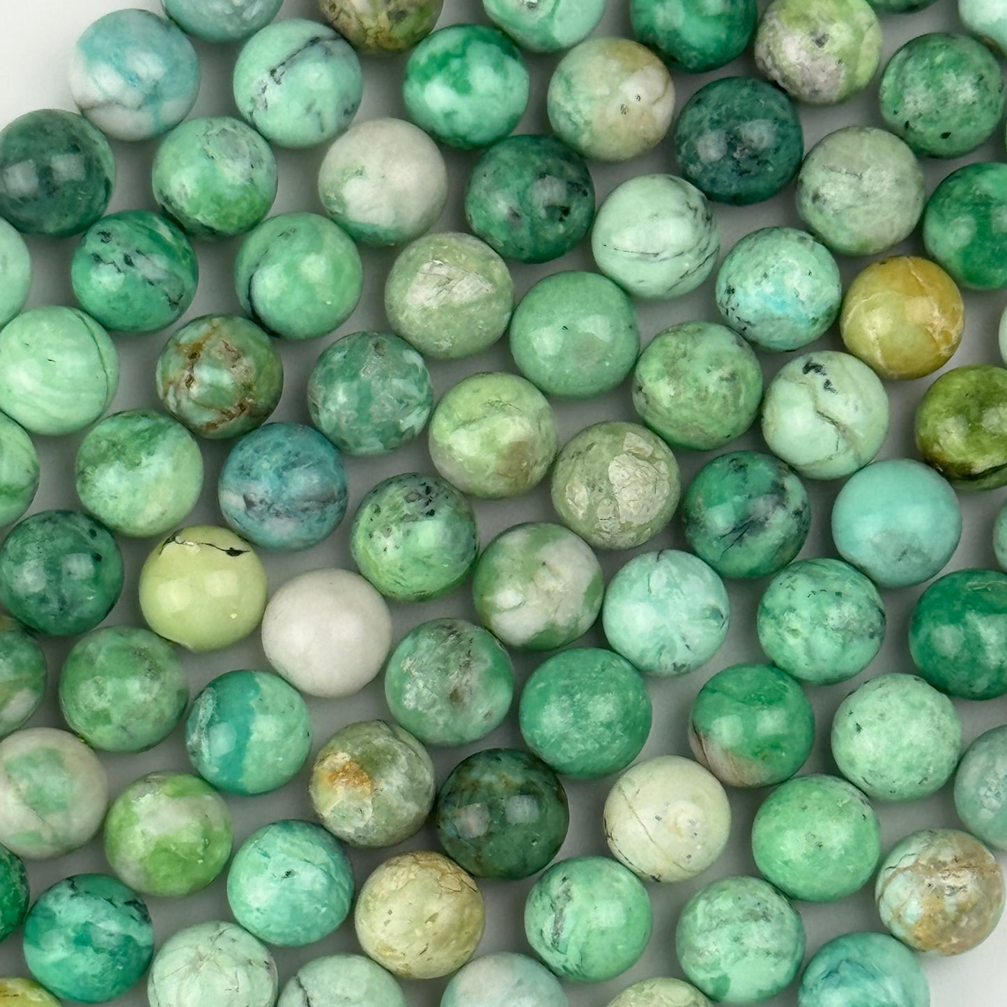 Variscite Beads - Polished Round Beads - (AAA Quality)
