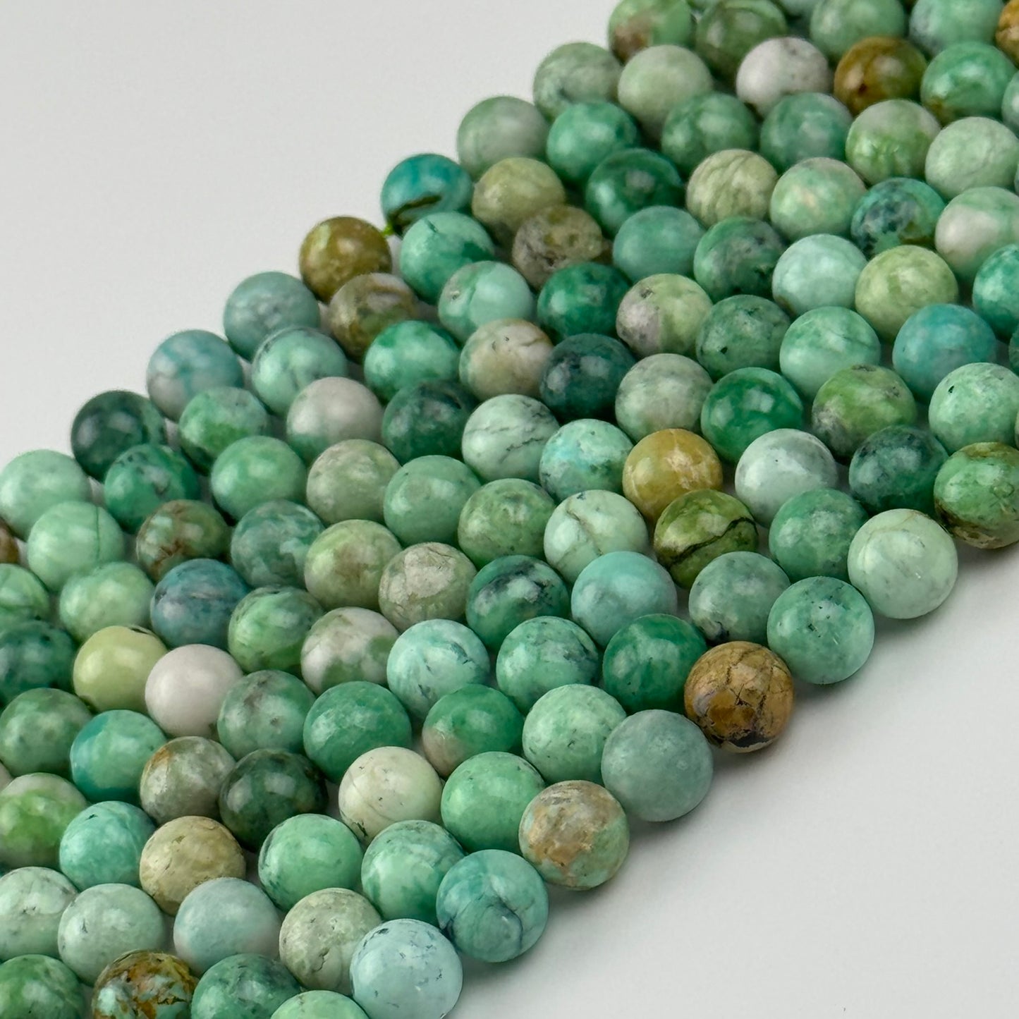 Variscite Beads - Polished Round Beads - (AAA Quality)