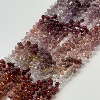 Spinel Faceted Briolette Gemstone Beads (AA Quality)
