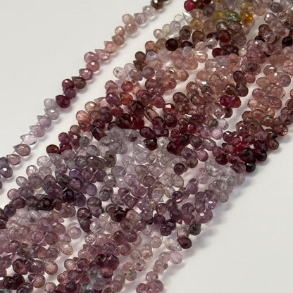 Spinel Faceted Briolette Gemstone Beads (AA Quality)