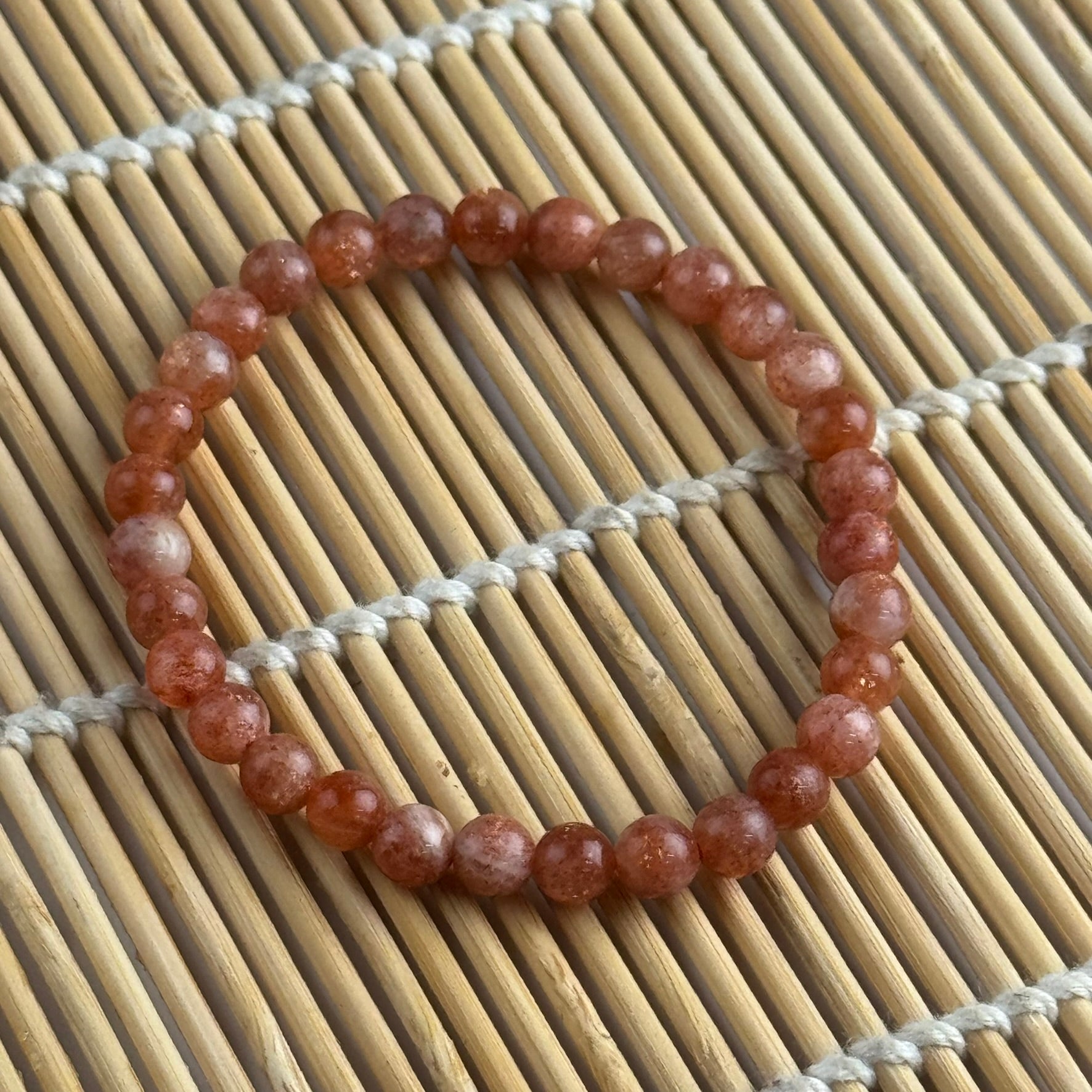 Sunstone Bracelet – Natural Gemstone Jewelry with Radiant Orange Glow - (AA Quality)