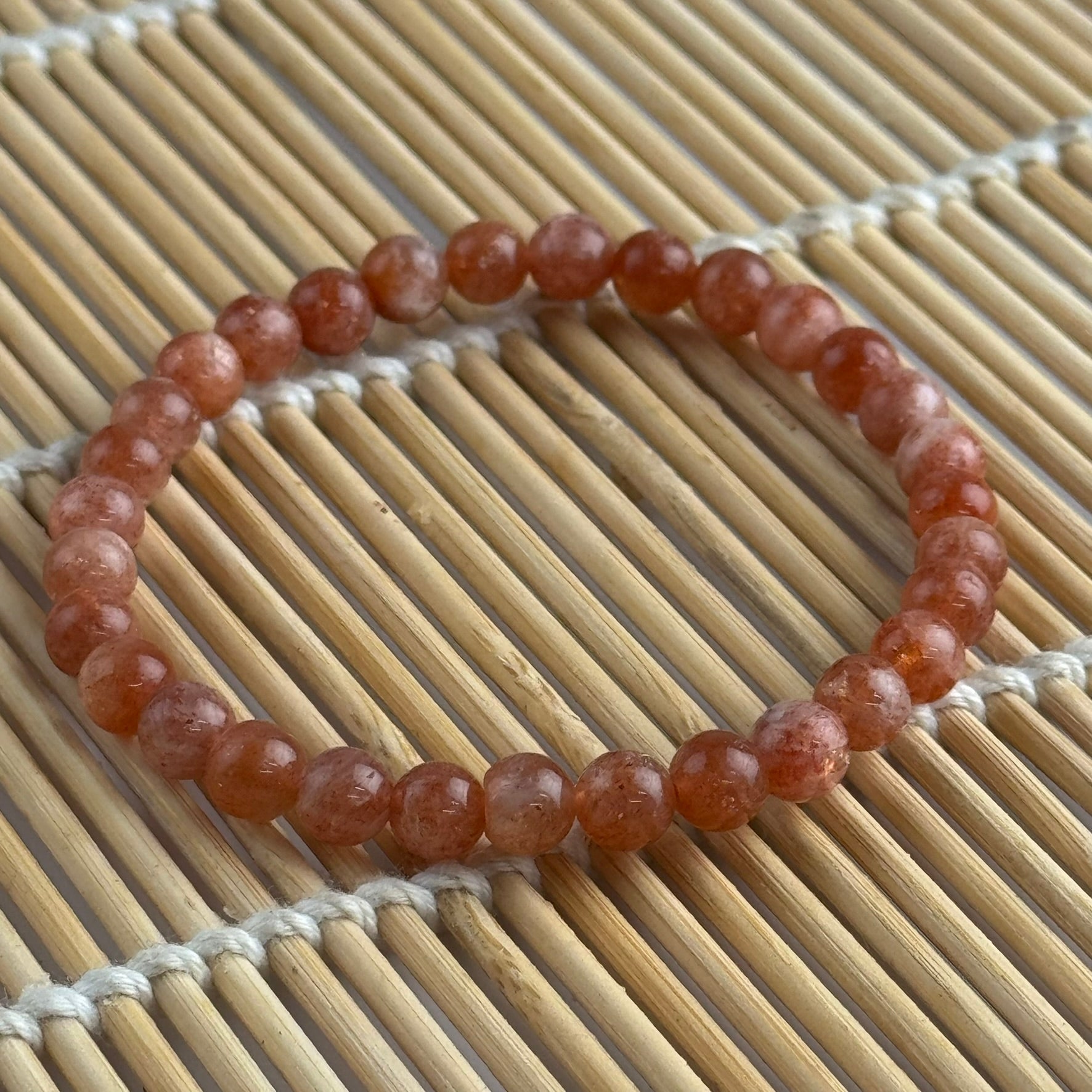 Sunstone Bracelet – Natural Gemstone Jewelry with Radiant Orange Glow - (AA Quality)