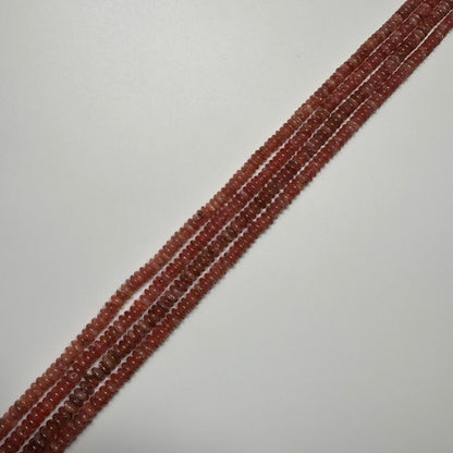 Rhodochrosite Polished Rondelle Gemstone Beads