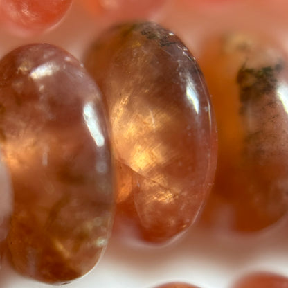 Rhodochrosite Polished Rondelle Gemstone Beads