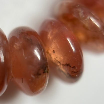 Rhodochrosite Polished Rondelle Gemstone Beads