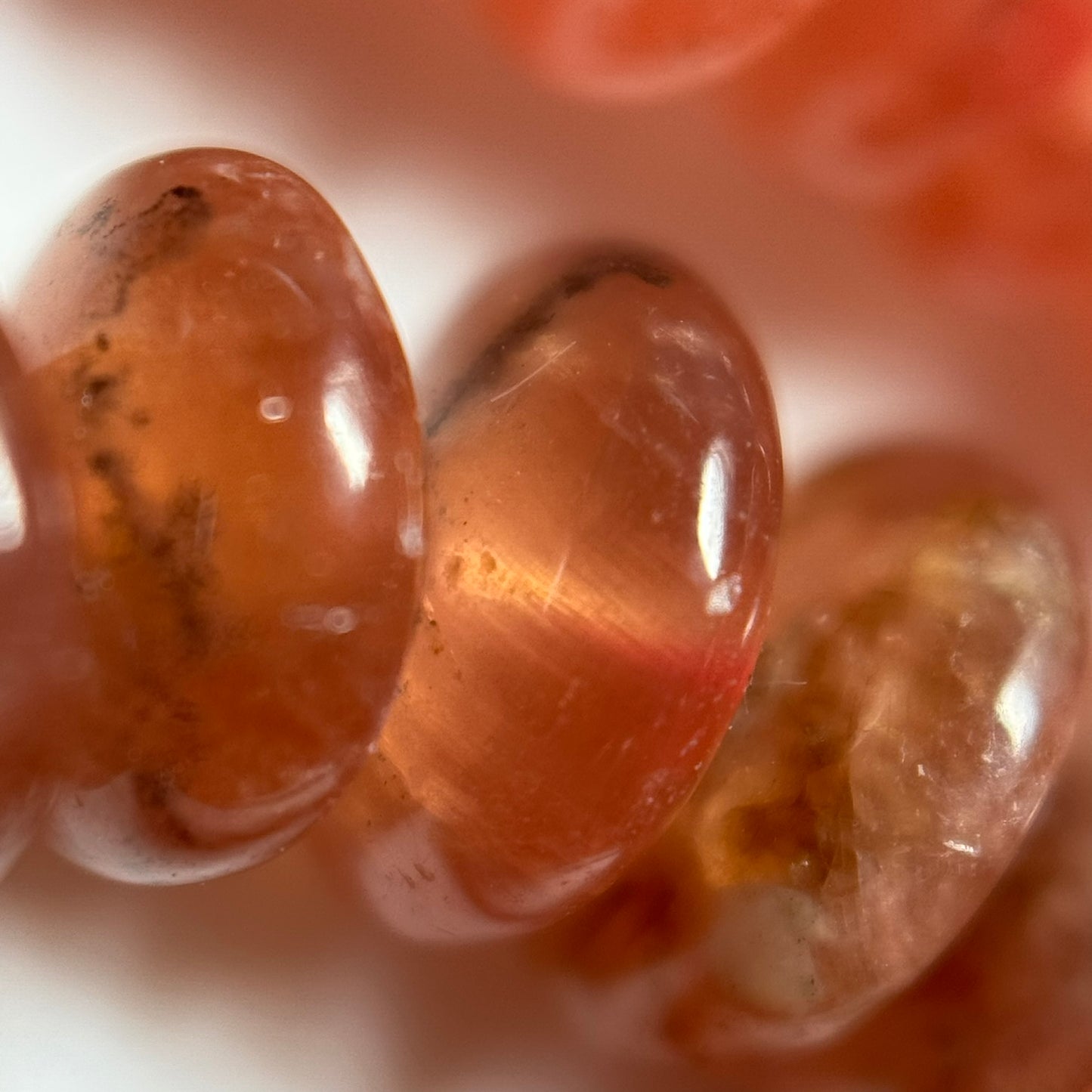 Rhodochrosite Polished Rondelle Gemstone Beads