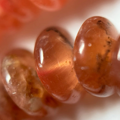 Rhodochrosite Polished Rondelle Gemstone Beads