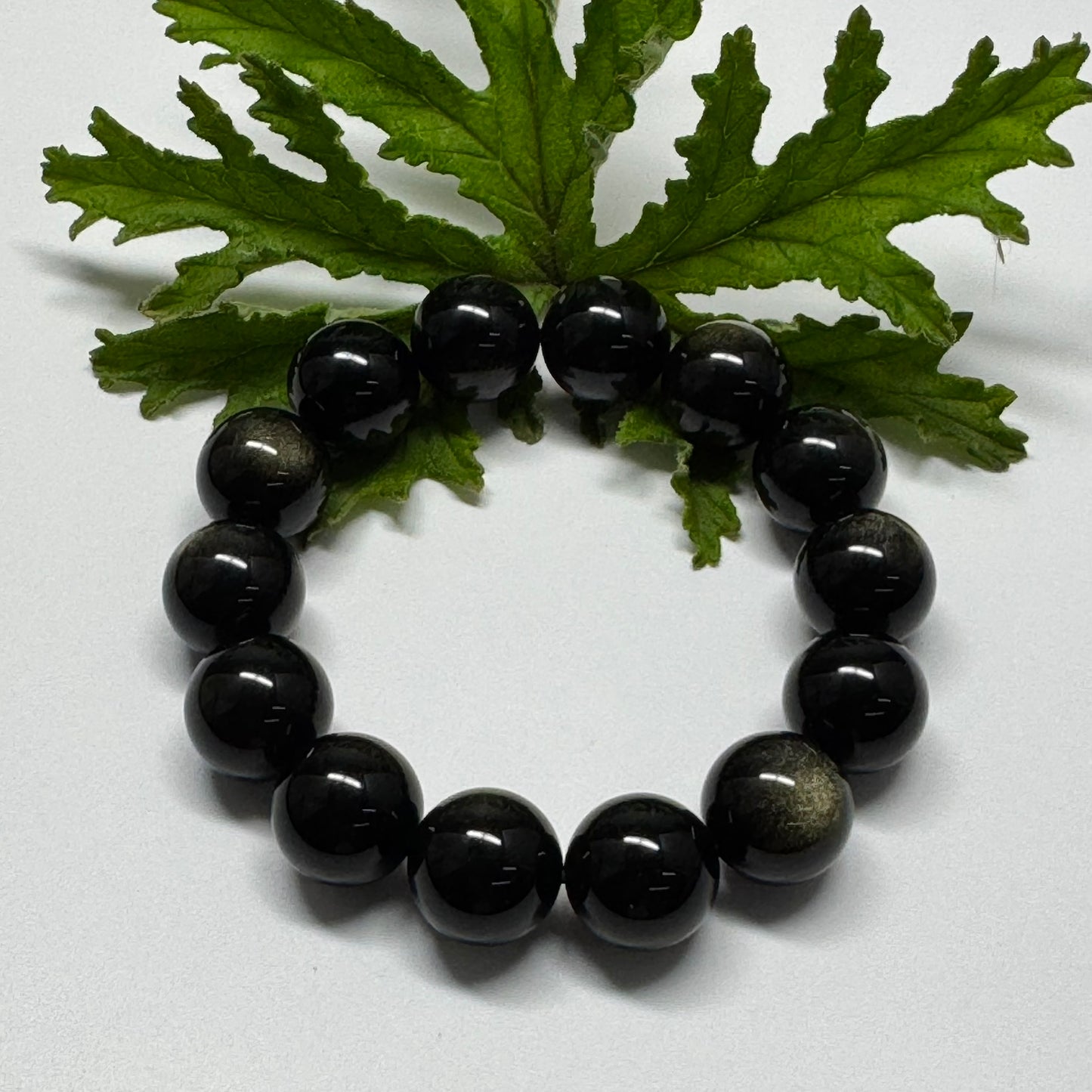 Gold Sheen Obsidian Bracelet – Natural Gemstone Beaded Jewelry - (AAAA Quality)