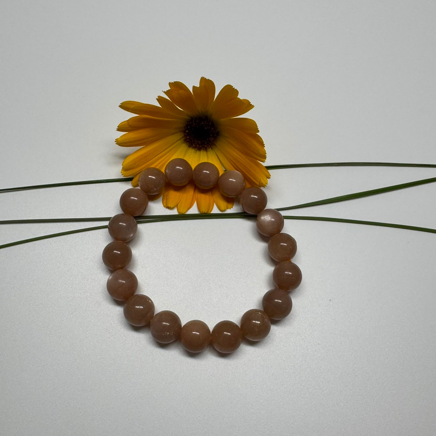 Peach Moonstone/Sunstone Bracelet – Glow of Serenity in Every Wear - (AAA Quality)