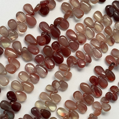 Andalusite Polished Side Drilled Gemstone Beads