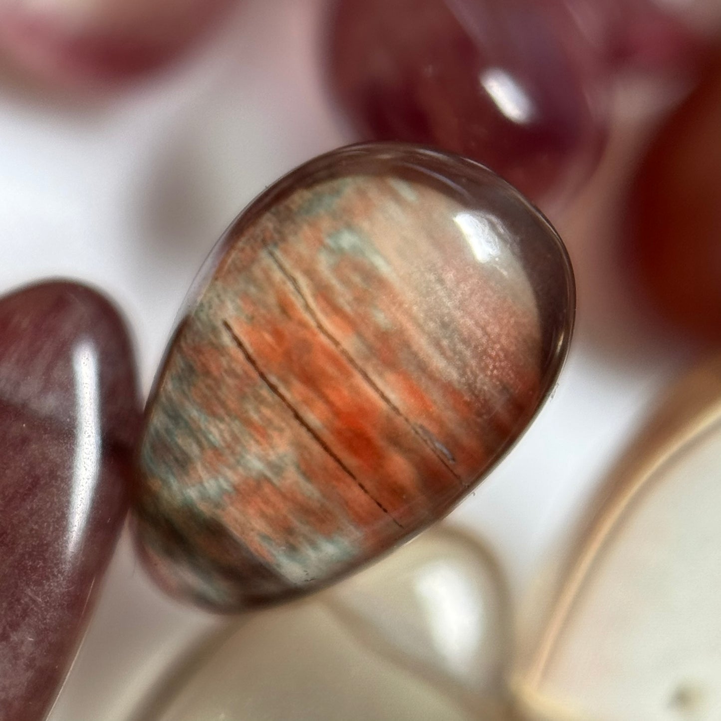 Andalusite Polished Side Drilled Gemstone Beads