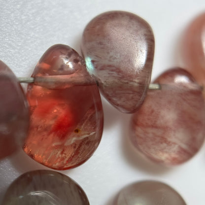 Andalusite Polished Side Drilled Gemstone Beads
