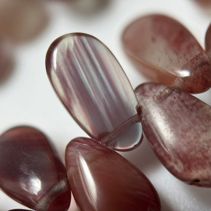 Andalusite Polished Side Drilled Gemstone Beads