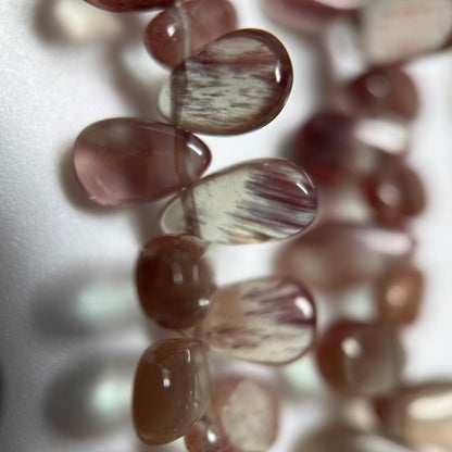 Andalusite Polished Side Drilled Gemstone Beads