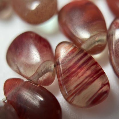 Andalusite Polished Side Drilled Gemstone Beads