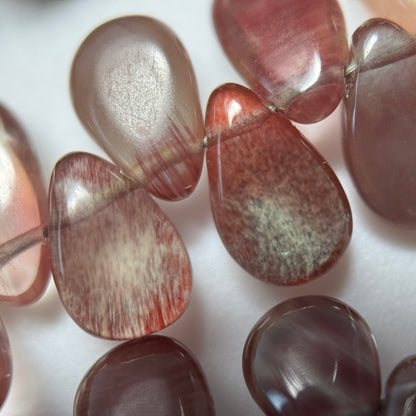Andalusite Polished Side Drilled Gemstone Beads