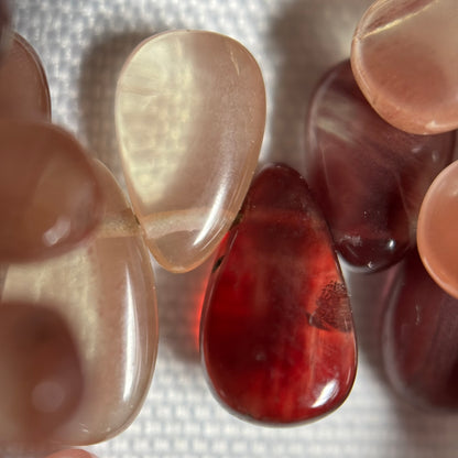 Andalusite Polished Side Drilled Gemstone Beads