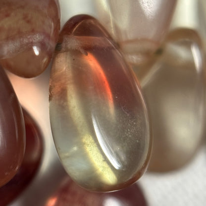 Andalusite Polished Side Drilled Gemstone Beads