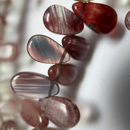 Andalusite Polished Side Drilled Gemstone Beads