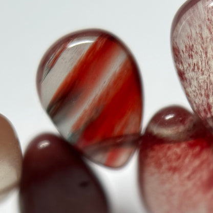Andalusite Polished Side Drilled Gemstone Beads
