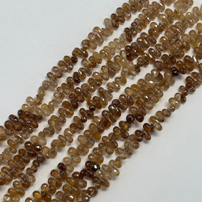 Topaz Faceted Briolette Gemstone Beads (A Quality)