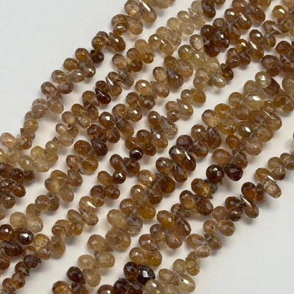 Topaz Faceted Briolette Gemstone Beads (A Quality)