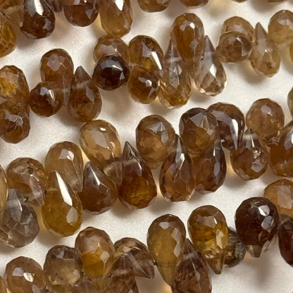 Topaz Faceted Briolette Gemstone Beads (A Quality)