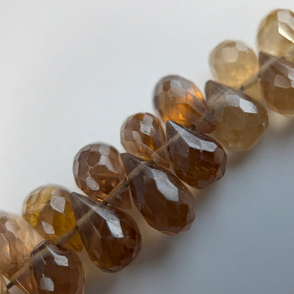 Topaz Faceted Briolette Gemstone Beads (A Quality)