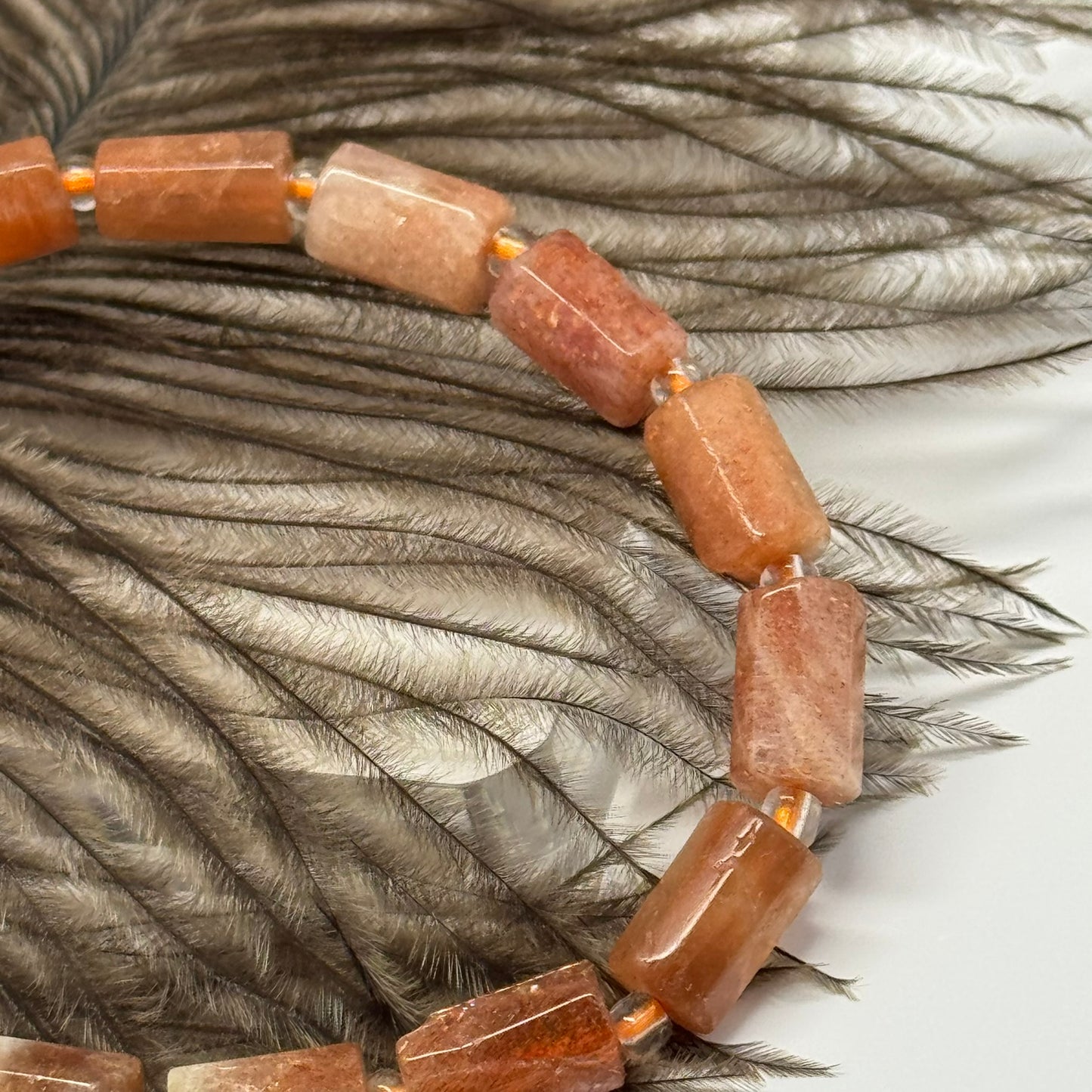 Sunstone Beaded Bracelet – Premium Quality Natural Stone Jewelry - (AA Quality)