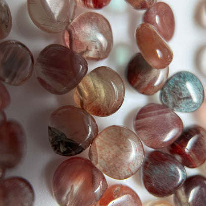 Andalusite Polished Side Drilled Gemstone Beads