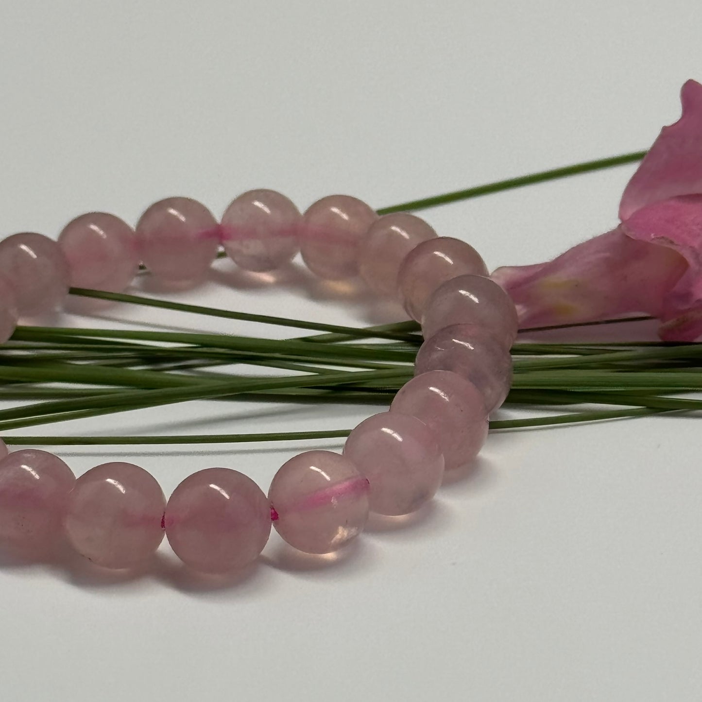Rose Quartz Bracelet from Madagascar – Crystal Beads - (AA Quality)