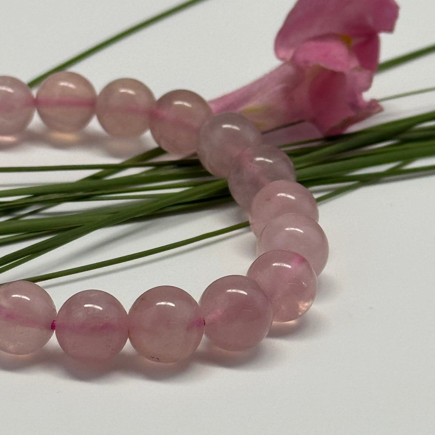 Rose Quartz Bracelet from Madagascar – Crystal Beads - (AA Quality)