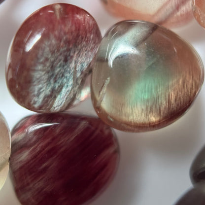 Andalusite Polished Side Drilled Gemstone Beads