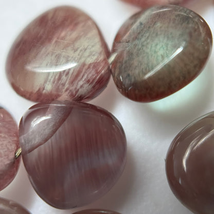 Andalusite Polished Side Drilled Gemstone Beads