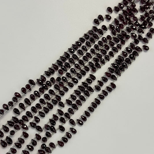 Garnet Faceted Beriolette Gemstone Beads (AAAA Quality)