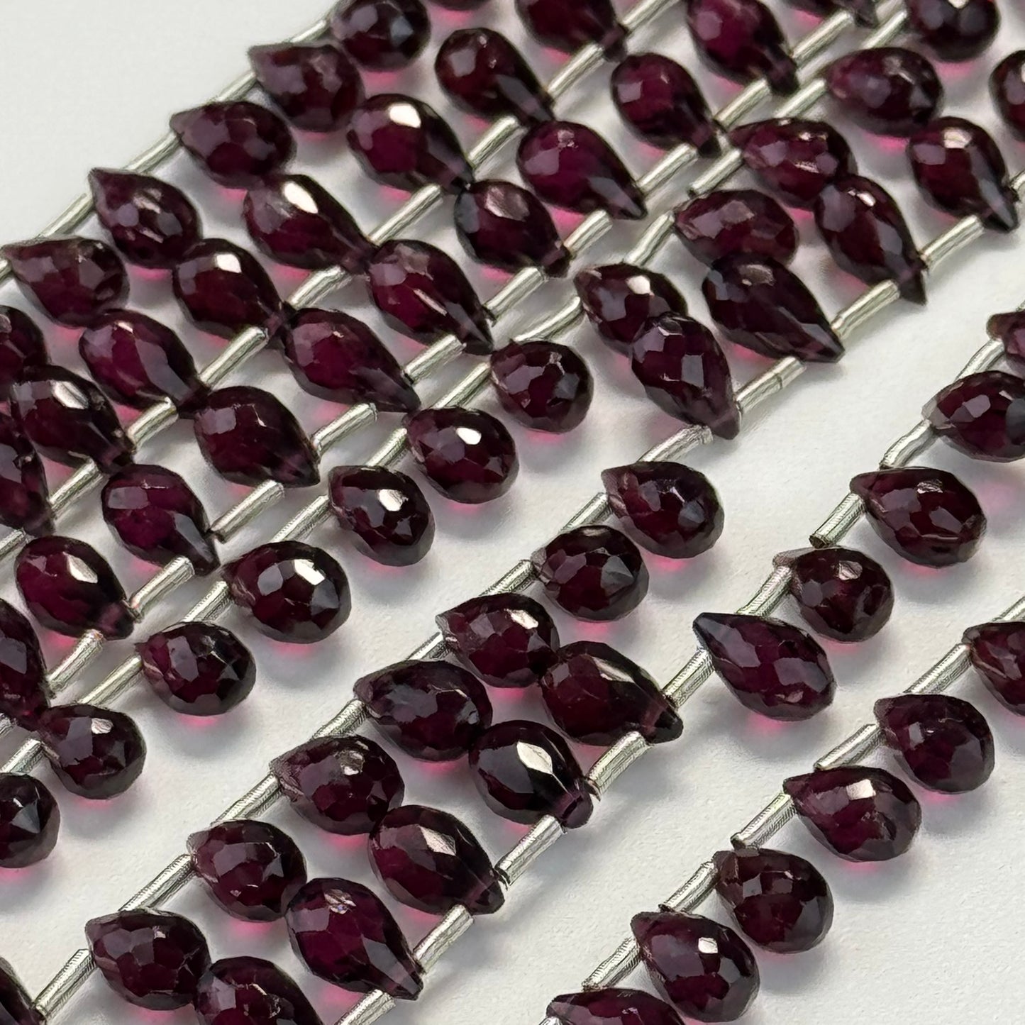 Garnet Faceted Beriolette Gemstone Beads (AAAA Quality)