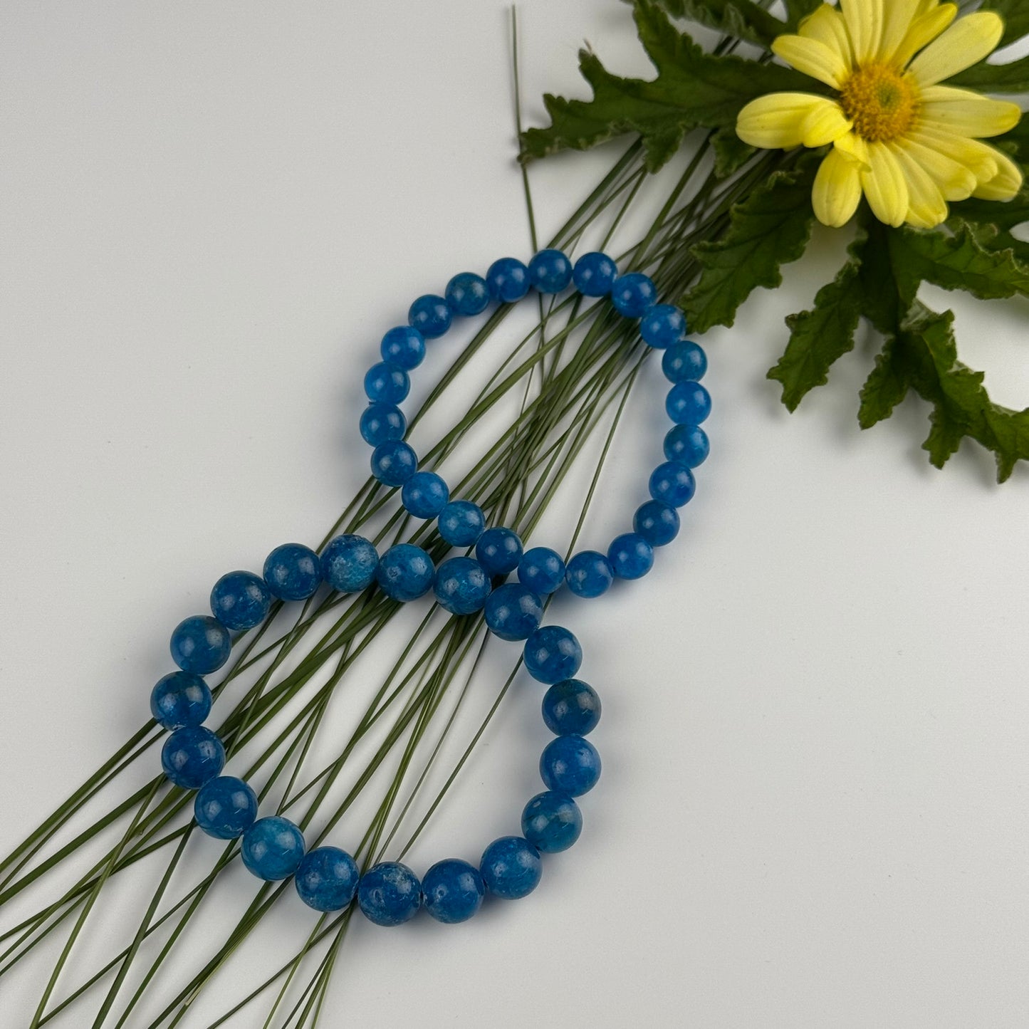 Blue Apatite Bracelet – Natural Deep Blue Gemstone Jewelry - (AAA Quality)