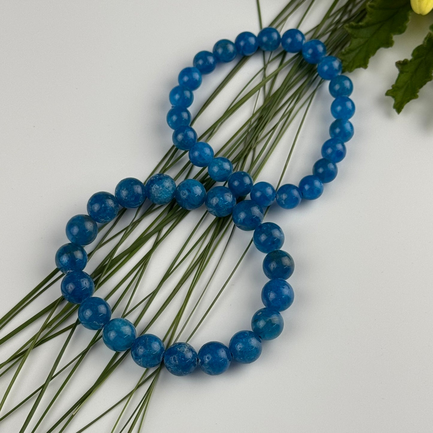 Blue Apatite Bracelet – Natural Deep Blue Gemstone Jewelry - (AAA Quality)