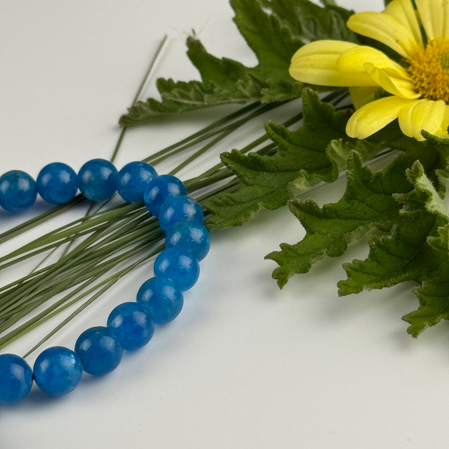 Blue Apatite Bracelet – Natural Deep Blue Gemstone Jewelry - (AAA Quality)