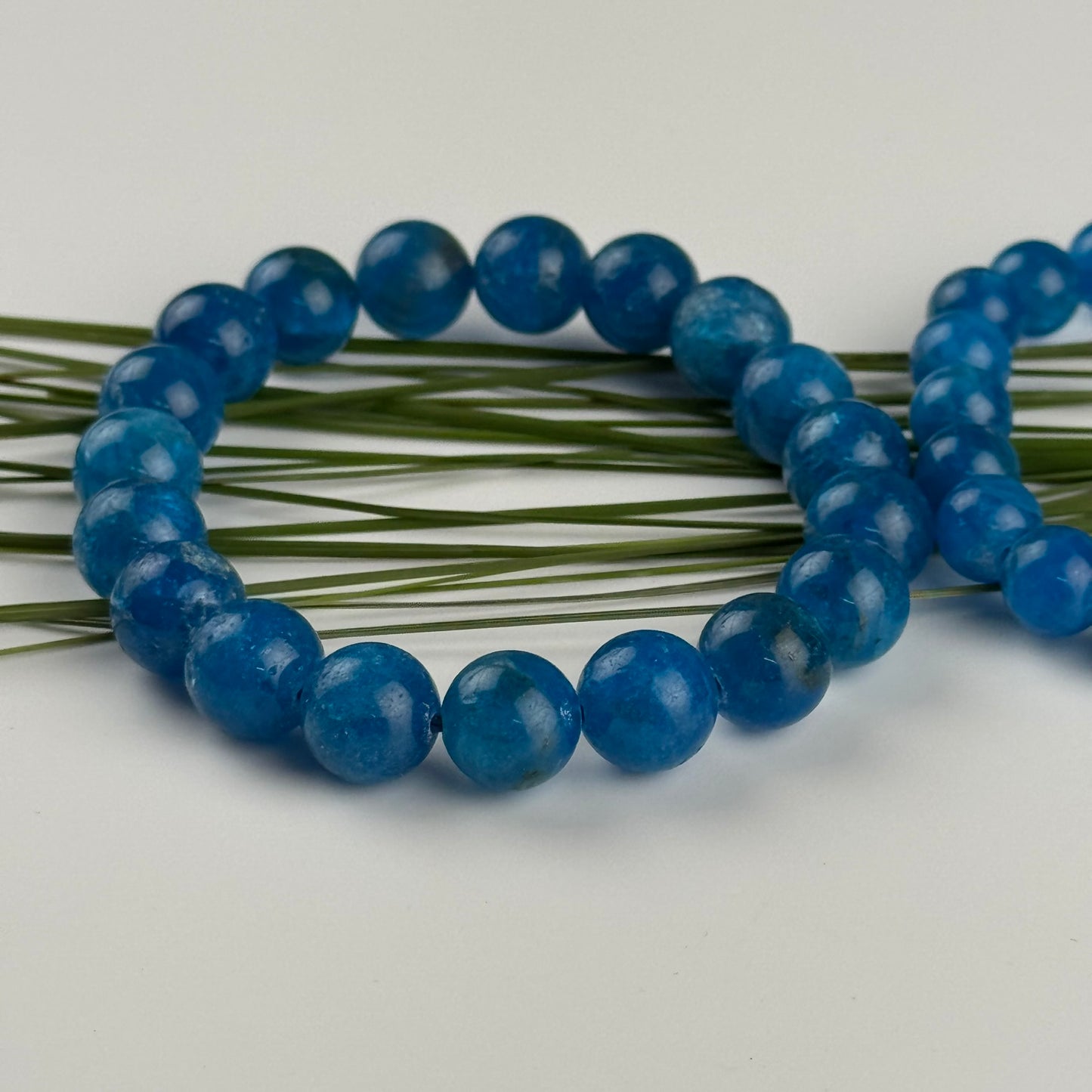 Blue Apatite Bracelet – Natural Deep Blue Gemstone Jewelry - (AAA Quality)