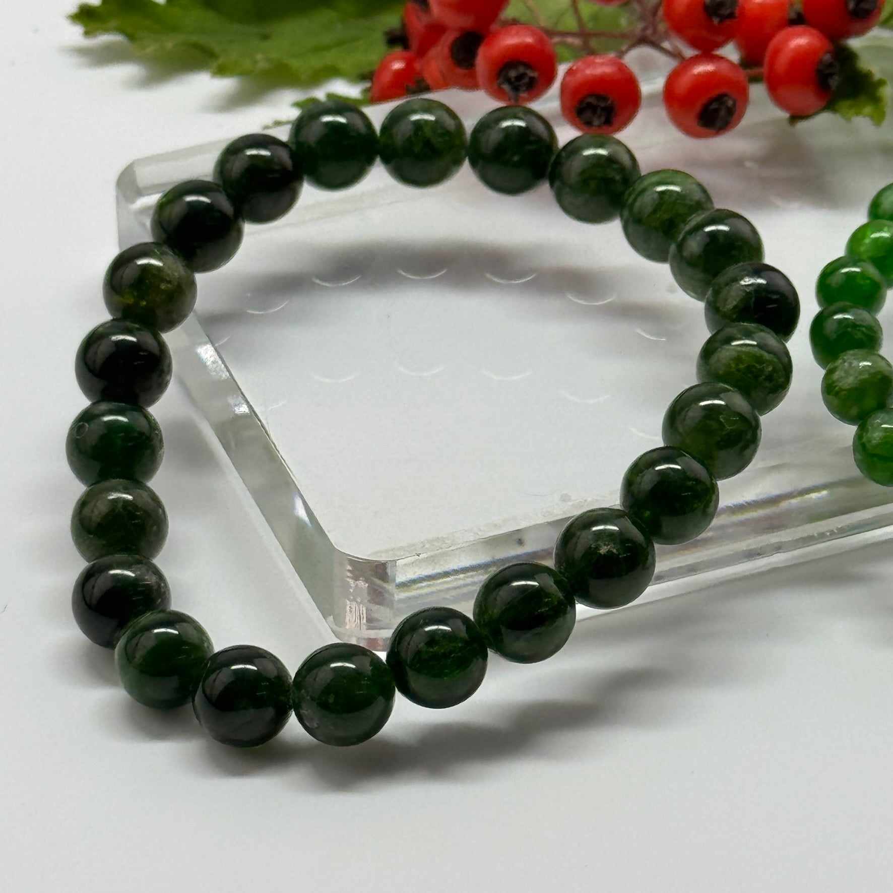 Diopside Bracelet – Unique Statement Gemstone Accessory - (A Quality)