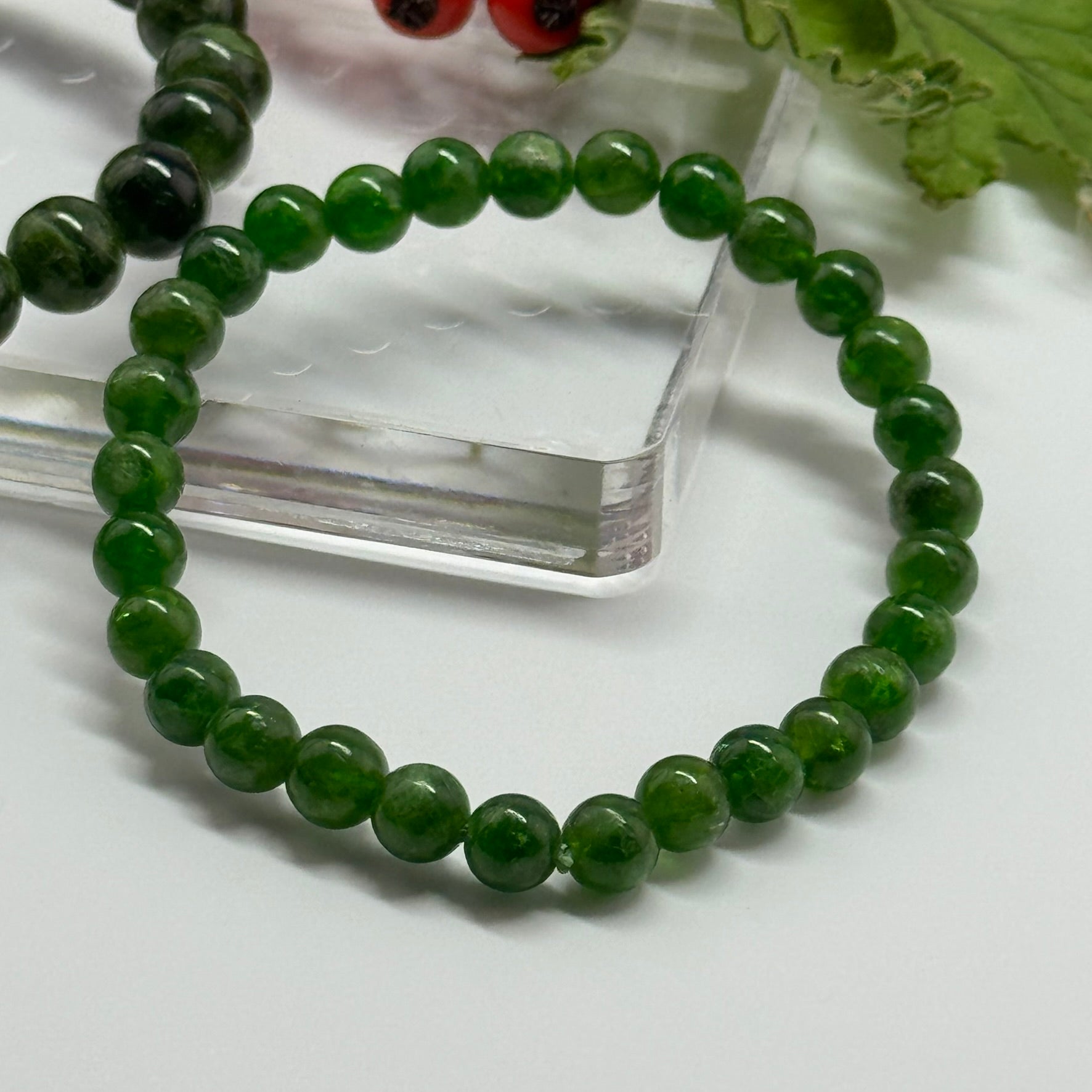 Diopside Bracelet – Unique Statement Gemstone Accessory - (A Quality)