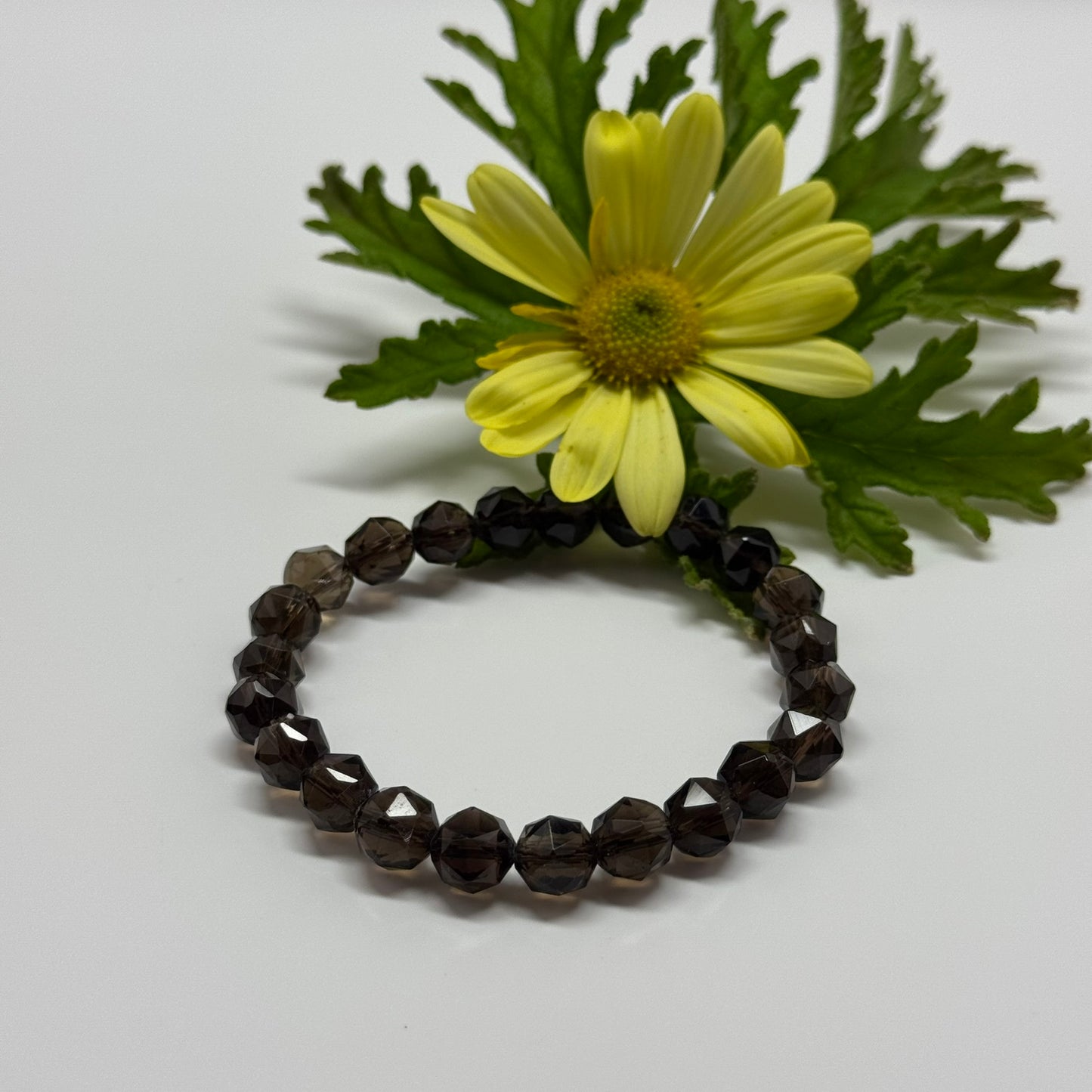 Smoky Quartz Diamond Cut Bracelet – Natural Brown Gemstone Jewelry for Energy & Style - (AAA Quality)