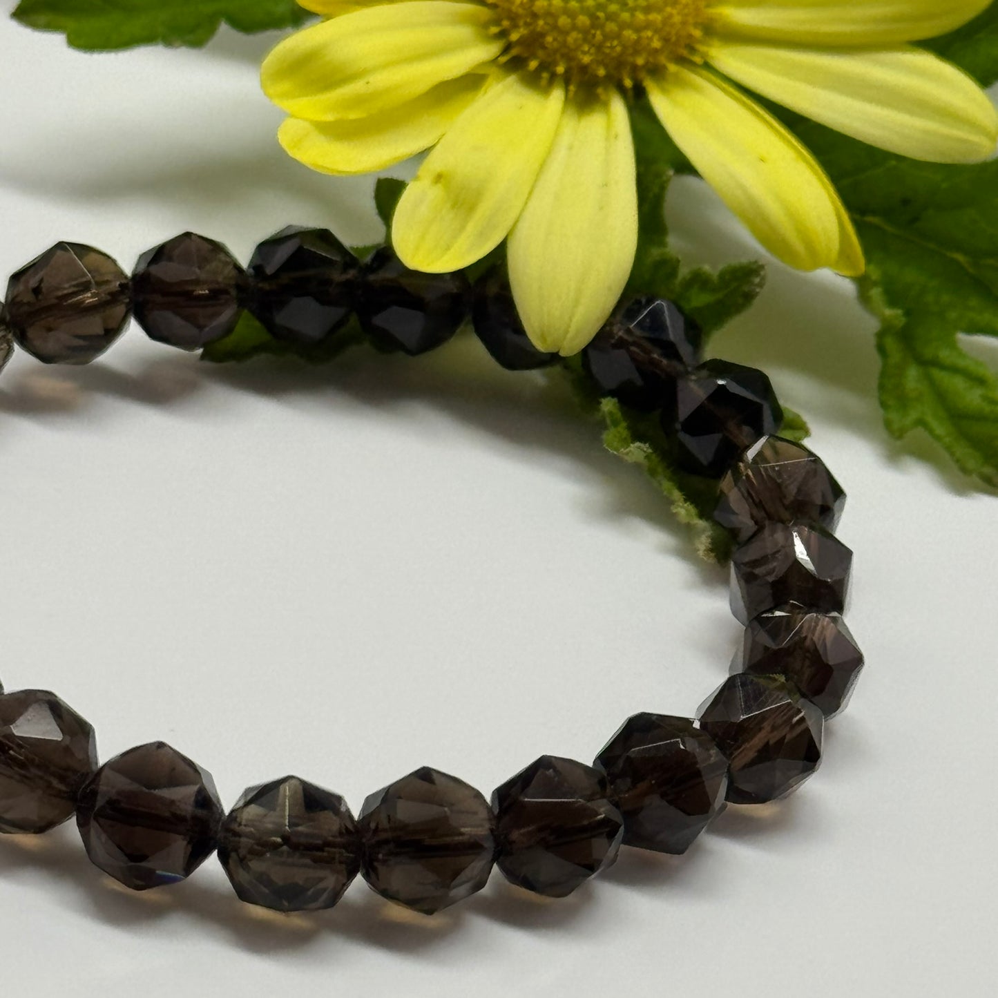 Smoky Quartz Diamond Cut Bracelet – Natural Brown Gemstone Jewelry for Energy & Style - (AAA Quality)