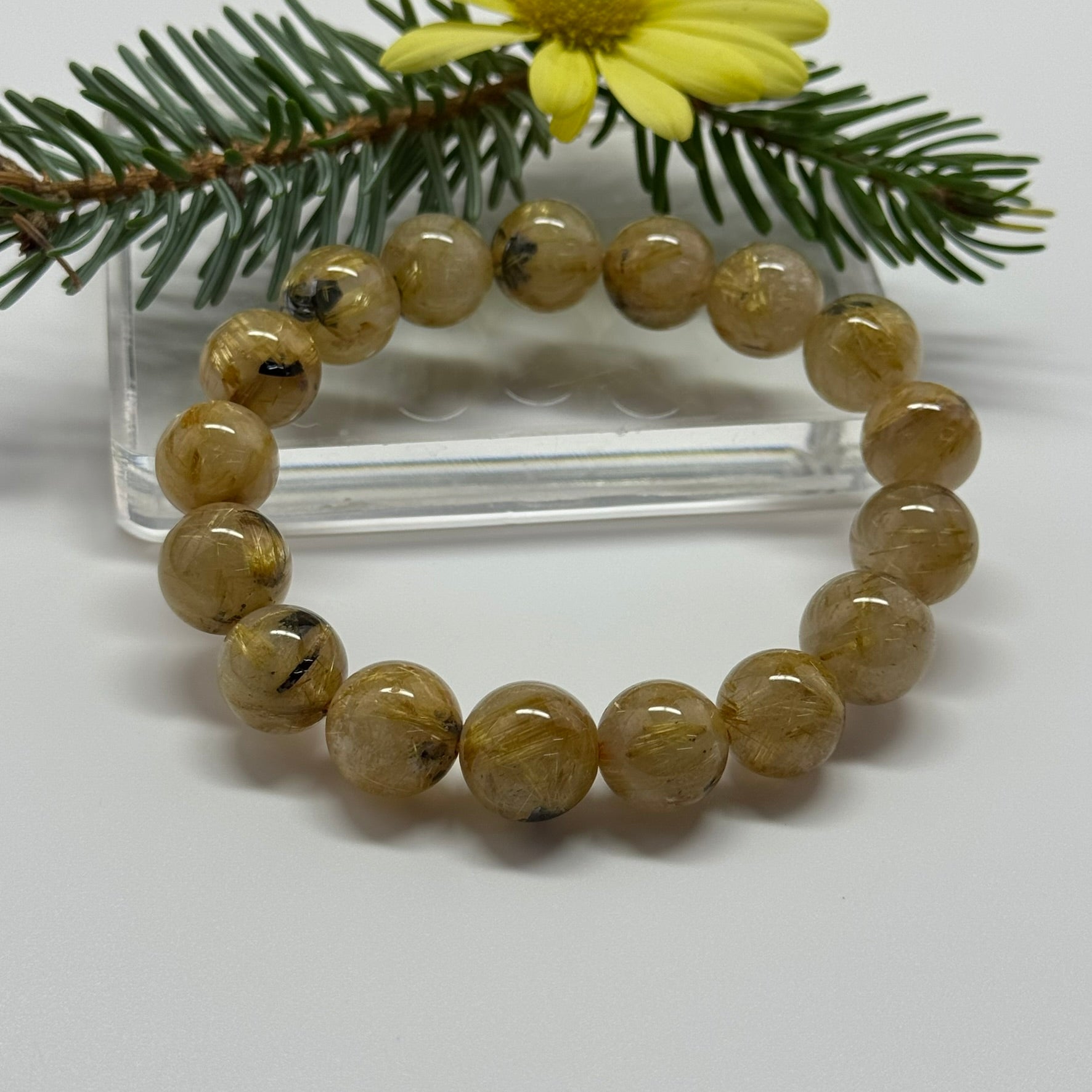 Golden Rutilated Quartz Bracelet – Premium Quality Natural Stone Accessory