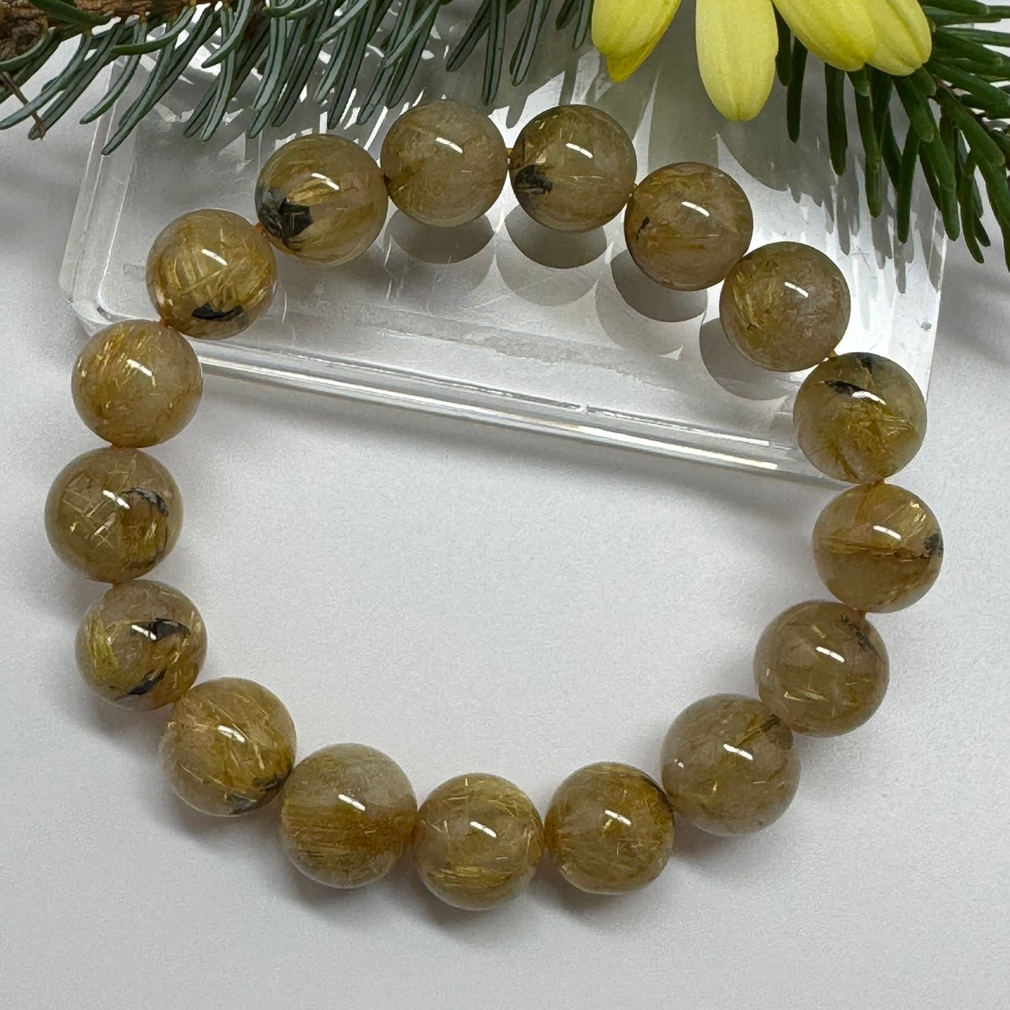 Golden Rutilated Quartz Bracelet – Premium Quality Natural Stone Accessory