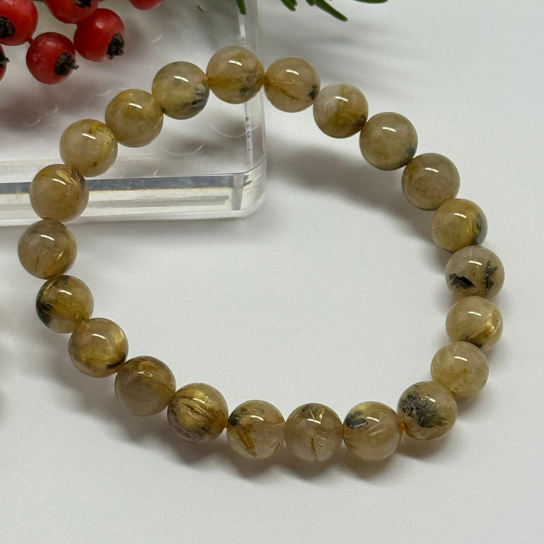 Golden Rutilated Quartz Bracelet – Premium Quality Natural Stone Accessory